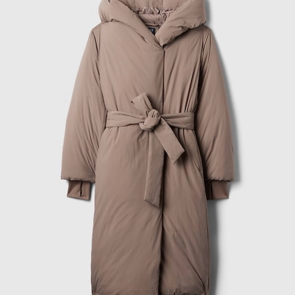 Women's Tan Hooded Coat
